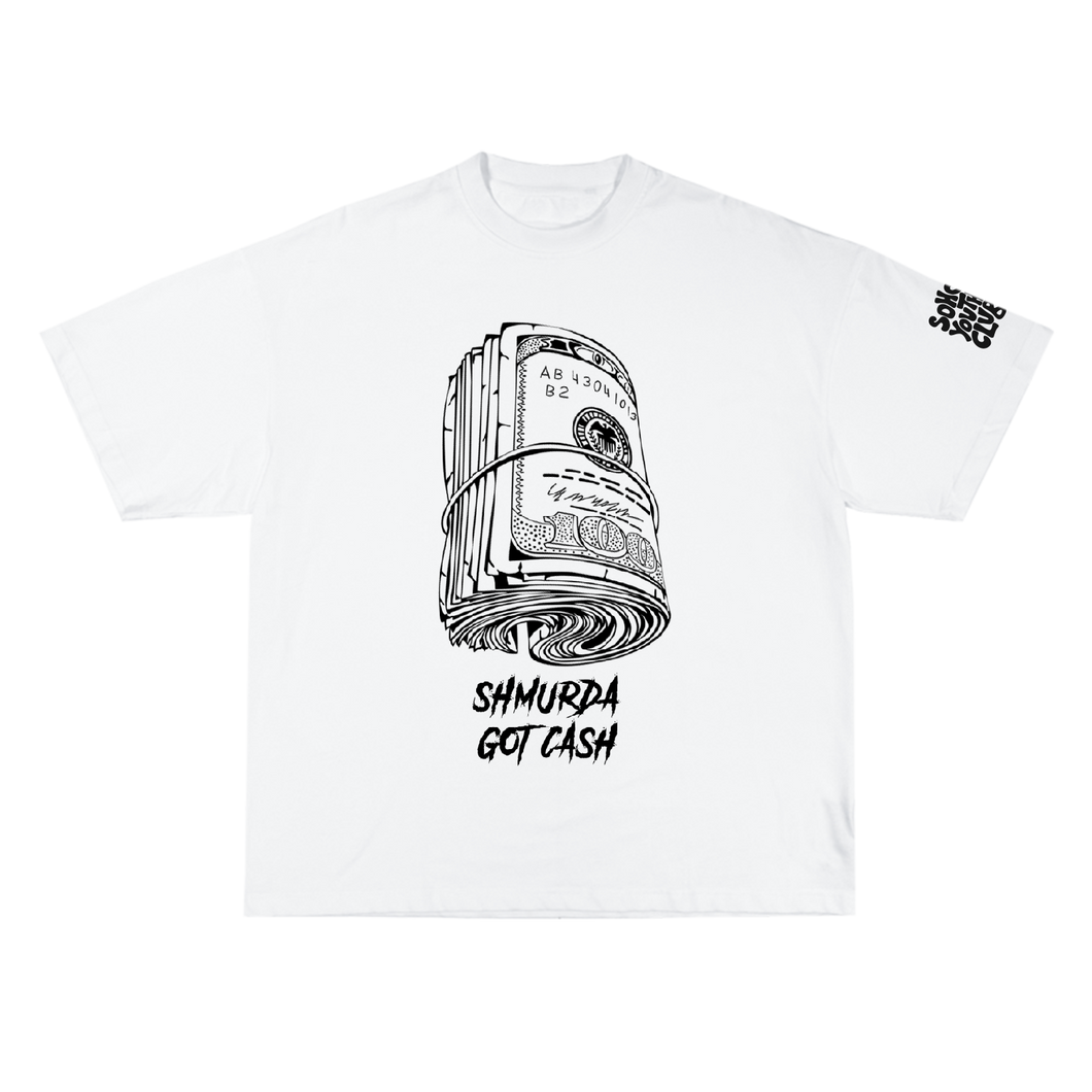 White 'CASH' T-Shirt